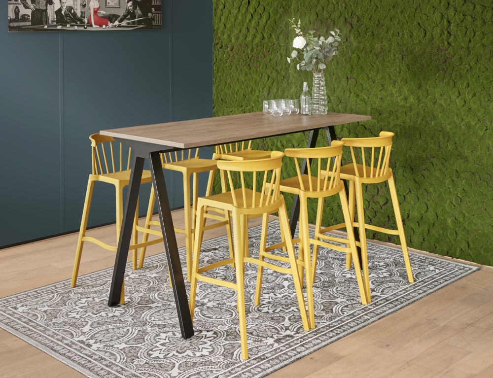 Bartafel 'V-leg' recht hoog 160x80 cm - Image 3