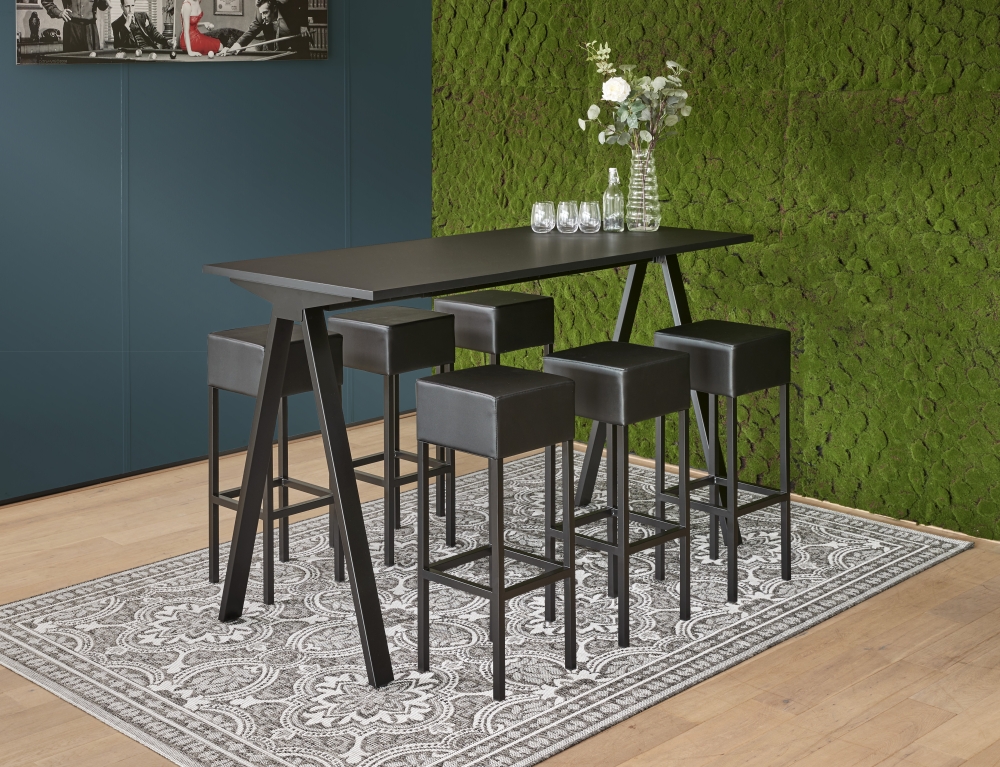 Bartafel 'V-leg' recht hoog 160x80 cm - Image 4