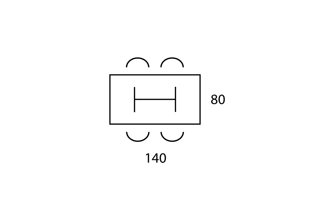 Bureau- vergadertafel 'V' recht 140x80 cm - Image 3