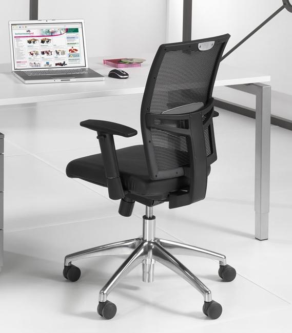 Bureaustoel Pro01 (Air01) met arml. zwart - Image 5