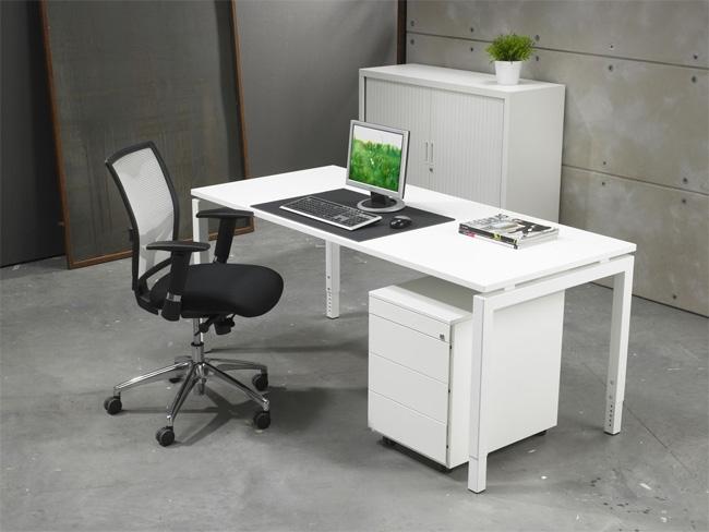 Bureautafel Q-bic White 160x80cm - Image 1