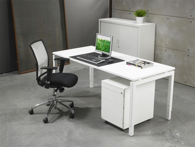 Bureautafel Q-bic White 180cm, 90cm diep - Image 2