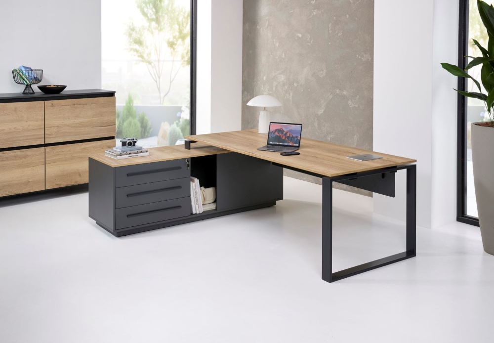 Cube directie bureau 224x180cm - Image 2