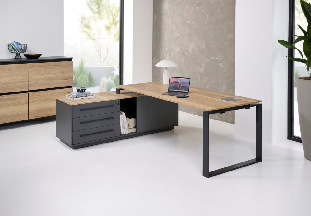 Cube directie bureau 224x180cm - Image 3