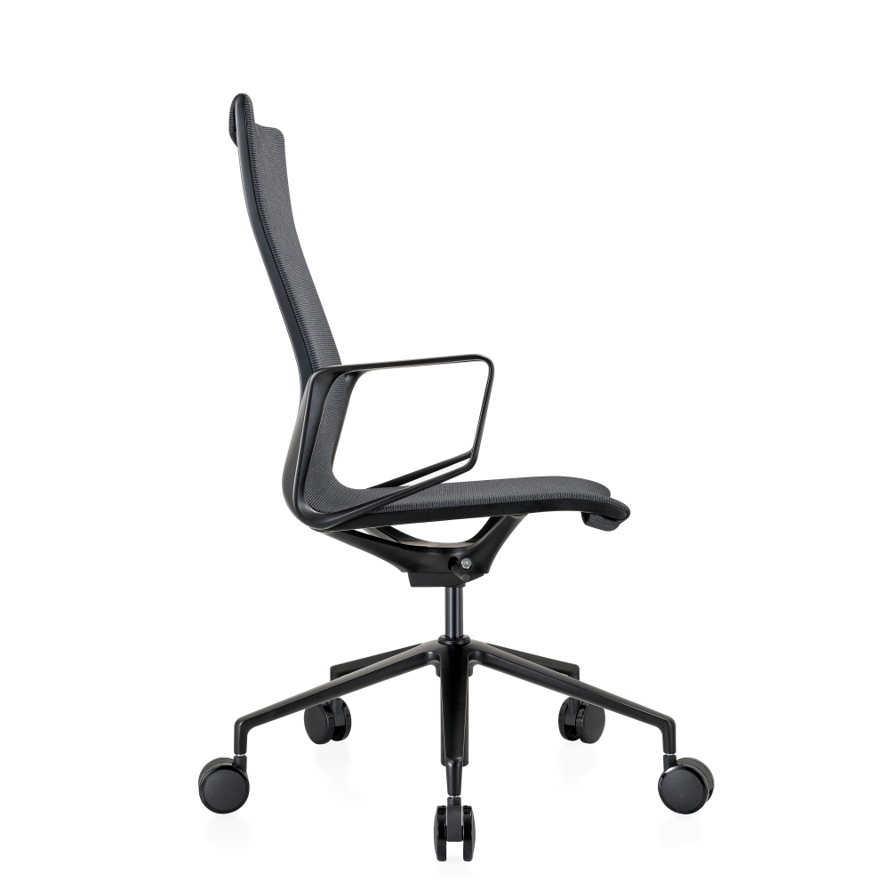 Design bureaustoel in mesh stoffering zwart - Image 3