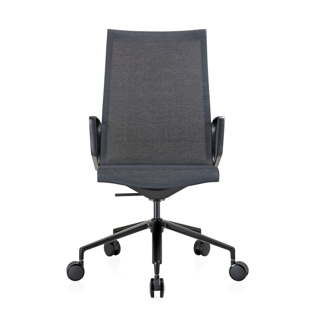 Design bureaustoel in mesh stoffering zwart - Image 4