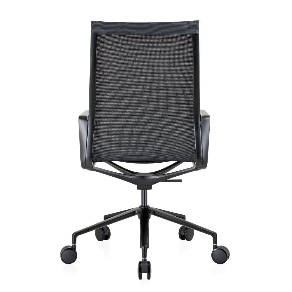 Design bureaustoel in mesh stoffering zwart - Image 5