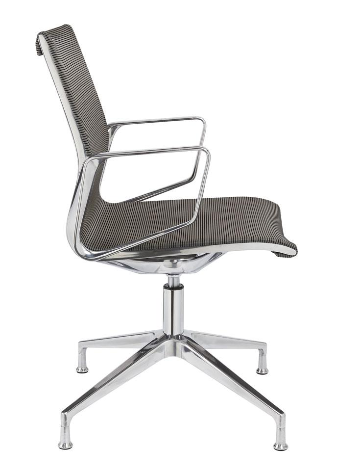 Design vergaderstoel in mesh zwart-alu - Image 2