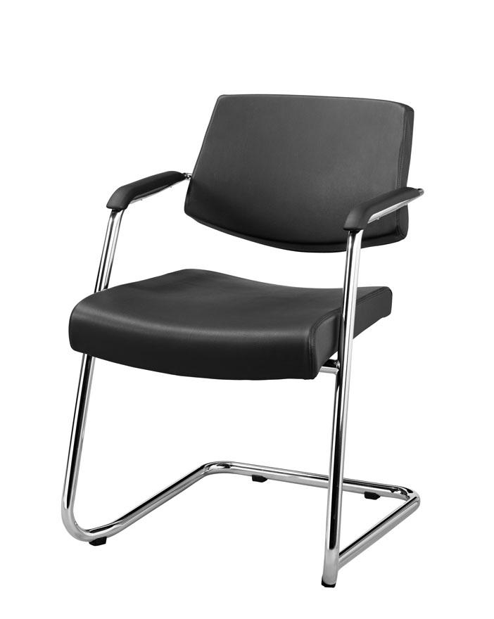 Elan vergaderstoel met lage rug zwart PU
