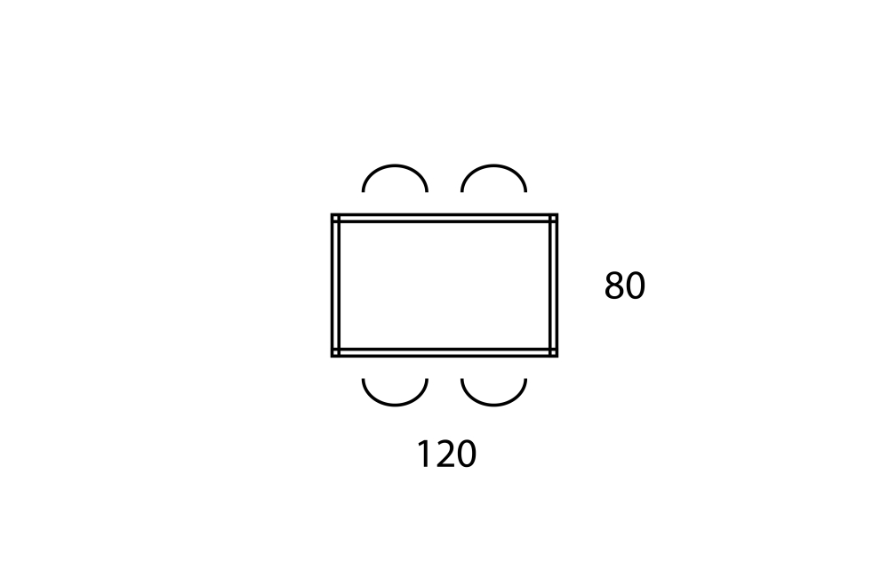 Kantoortafel 120x80cm  Multibase-S - Image 4