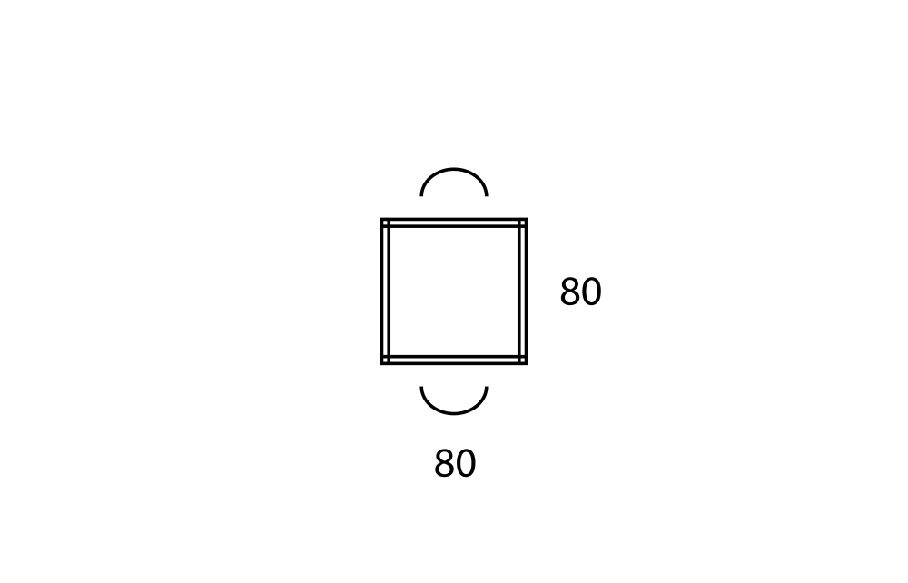 Kantoortafel 80x80cm  Multibase-S - Image 5