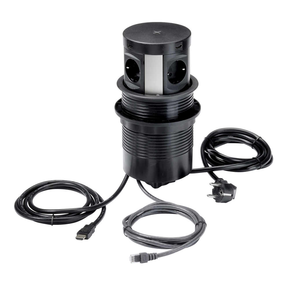 Pop Up inbouwunit 120mm voor elektra