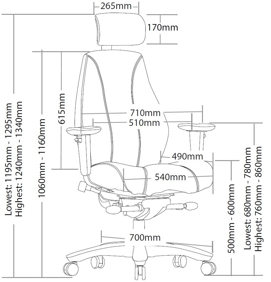 Raptor heavy duty 24uurs bureaustoel leder - Image 4