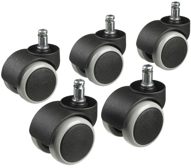 Set van 5 bureaustoel wielen tbv harde ondergrond - Image 1
