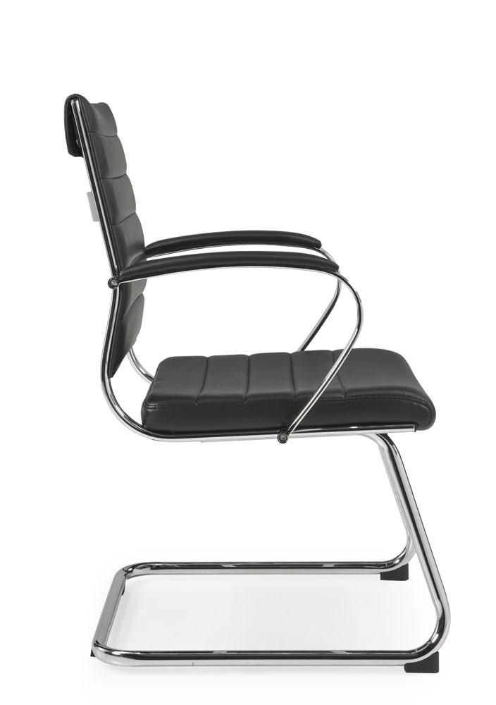 Vergaderstoel 602 in zwart kunstleder - Image 2