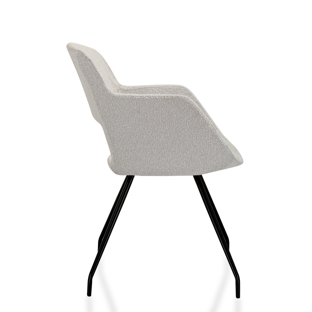 Vergaderstoel in bouclé stoffering - Image 10