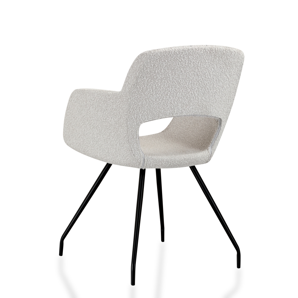 Vergaderstoel in bouclé stoffering - Image 14