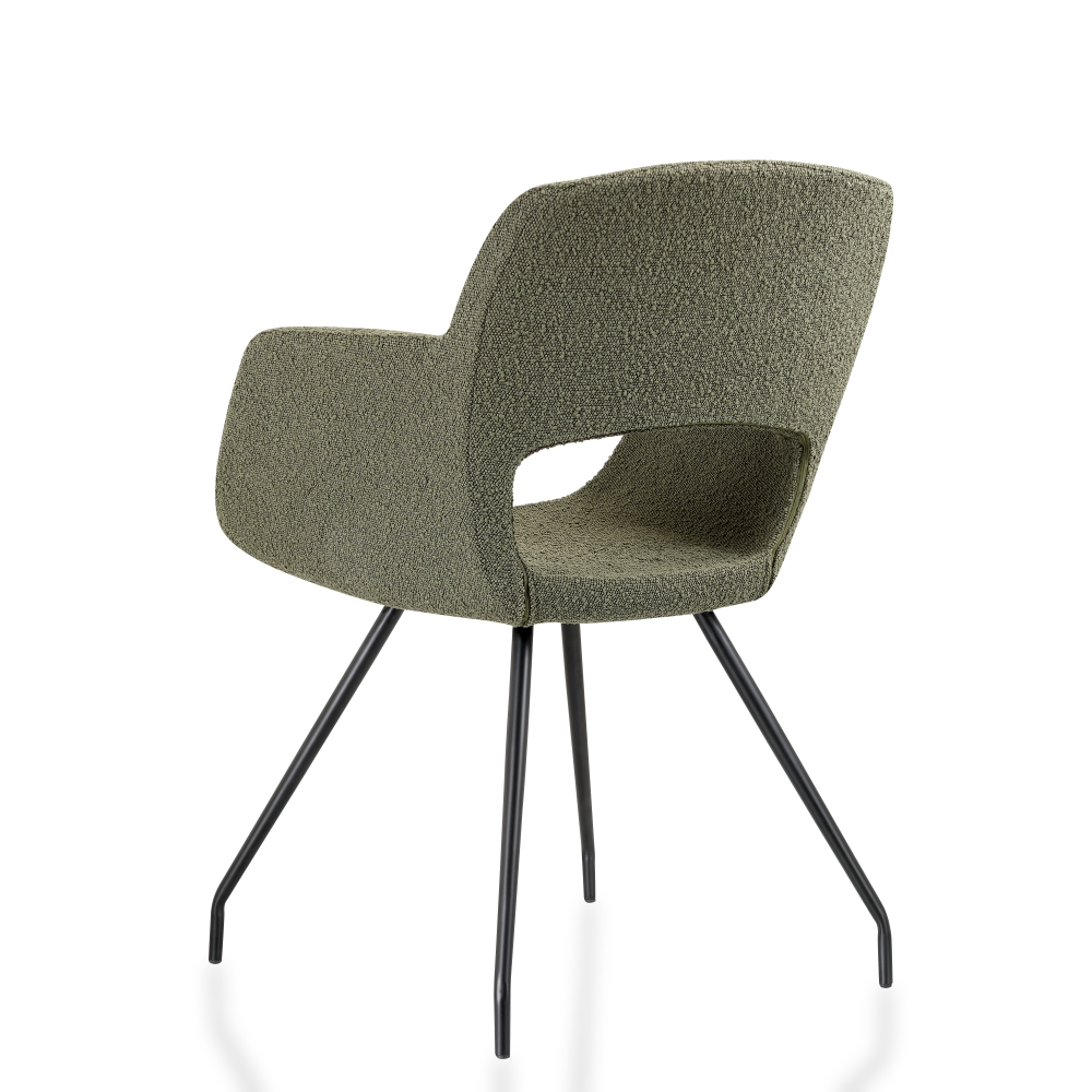 Vergaderstoel in bouclé stoffering - Image 15