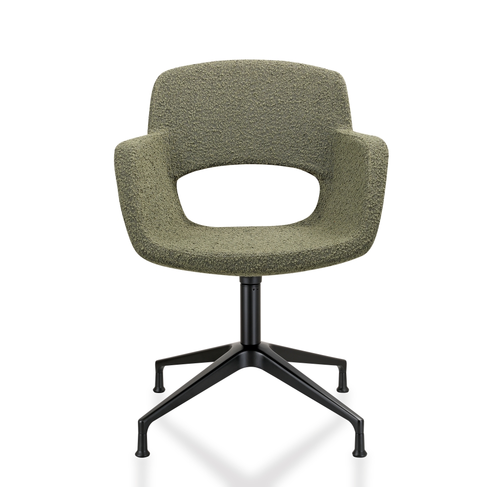 Vergaderstoel in bouclé stoffering - Image 5