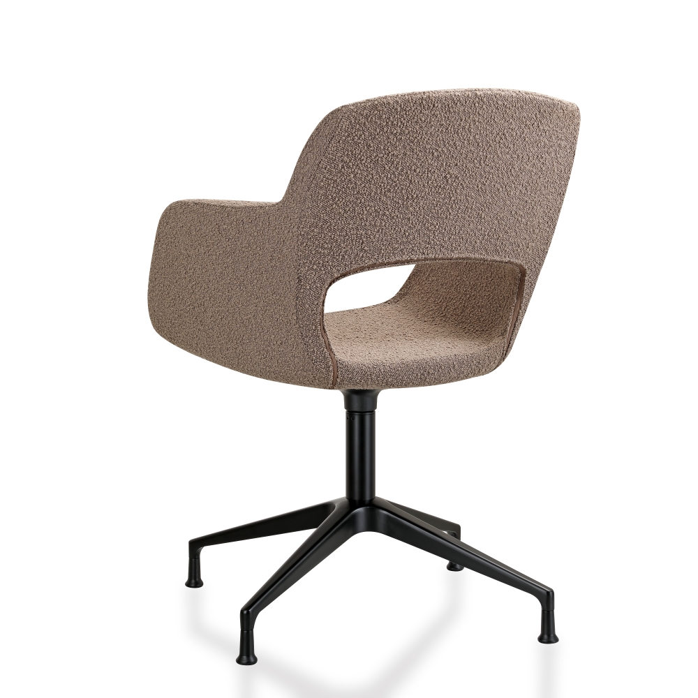 Vergaderstoel in bouclé stoffering - Image 10