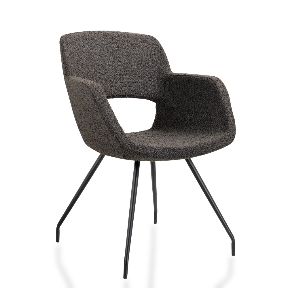 Vergaderstoel in bouclé stoffering - Image 4