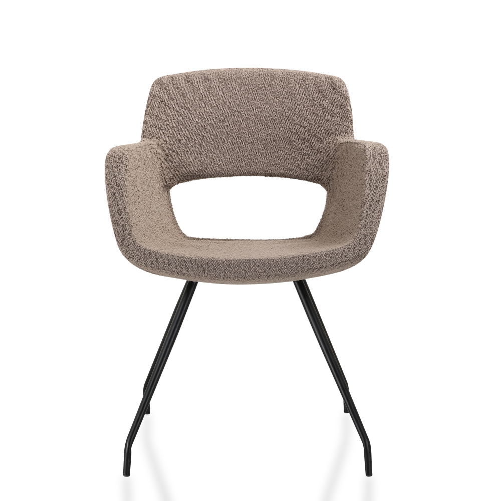 Vergaderstoel in bouclé stoffering - Image 5