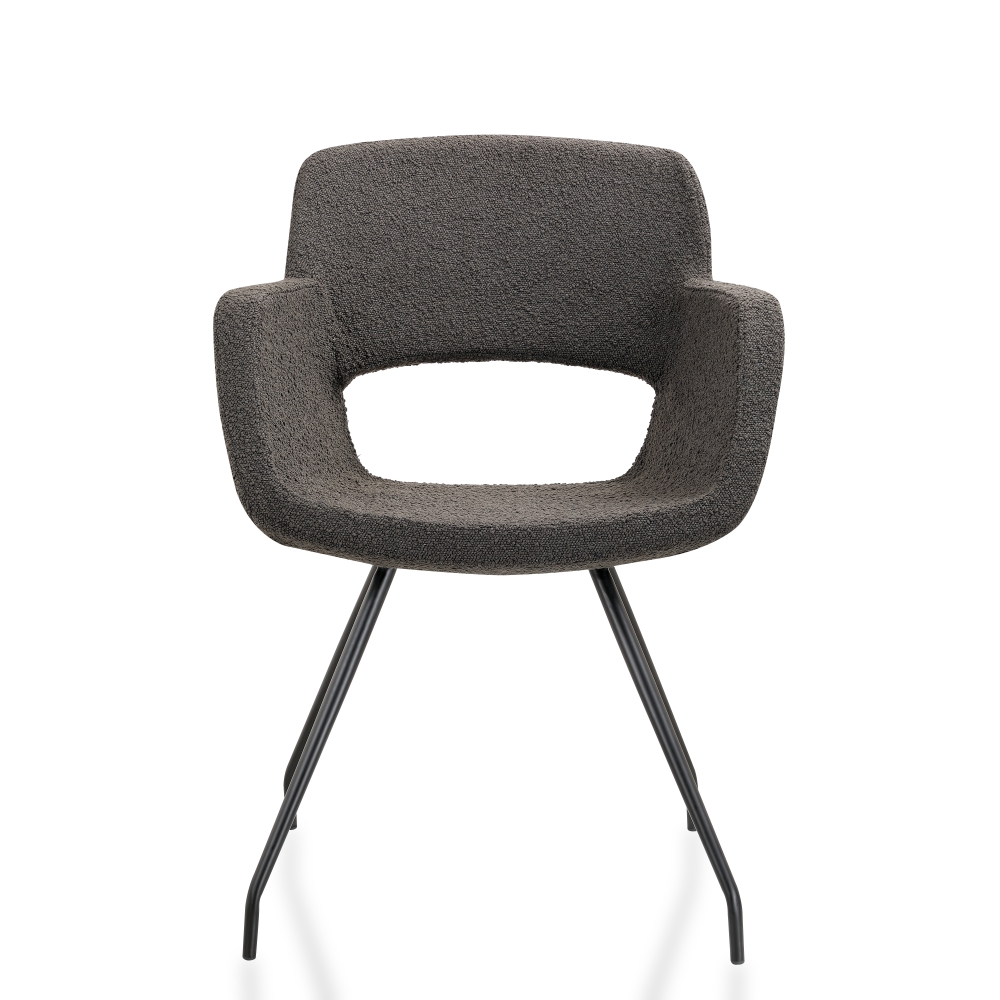 Vergaderstoel in bouclé stoffering - Image 8