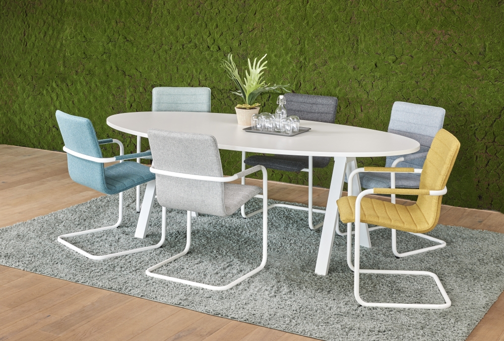 Vergadertafel 'V-leg' Ellips 220x110cm - Image 2