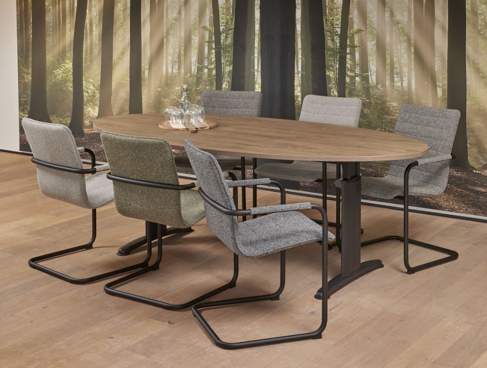 Vergadertafel "Work" 220X110cm Ellips - Image 1