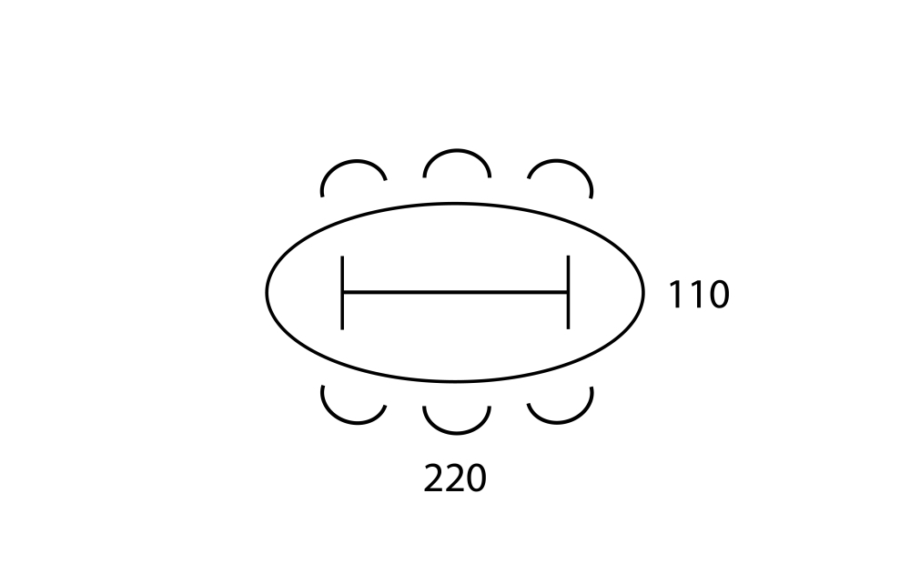 Vergadertafel "Work" 220X110cm Ellips - Image 6