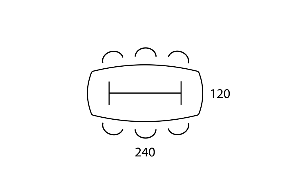 Vergadertafel "Work" 240x120cm Deens ovaal - Image 6