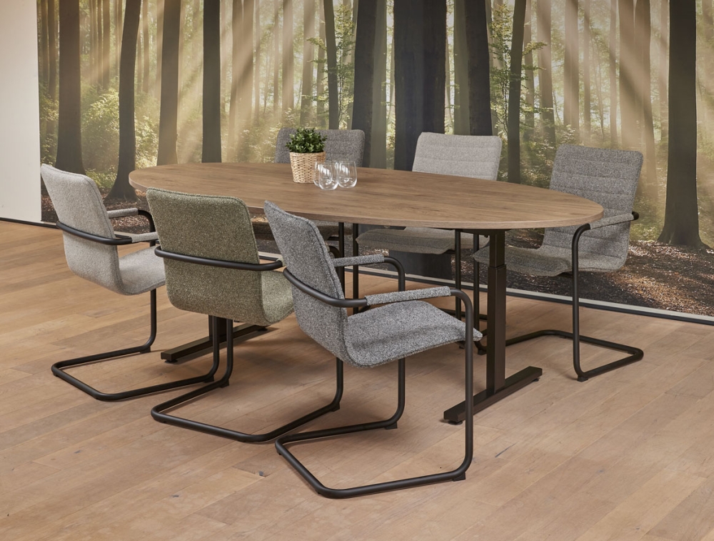 Vergadertafel Easy 220x110cm Ellips - Image 1