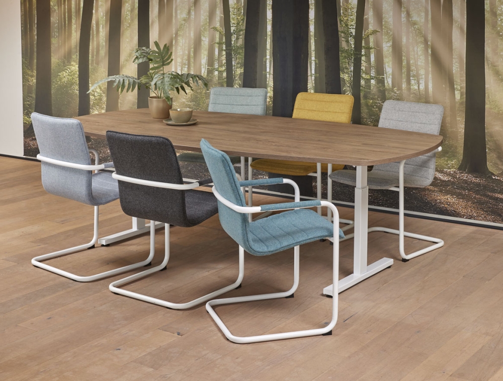 Vergadertafel Easy 240x120cm Deens ovaal - Image 1