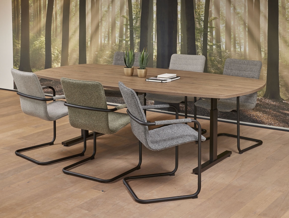 Vergadertafel Easy 240x120cm Deens ovaal - Image 2