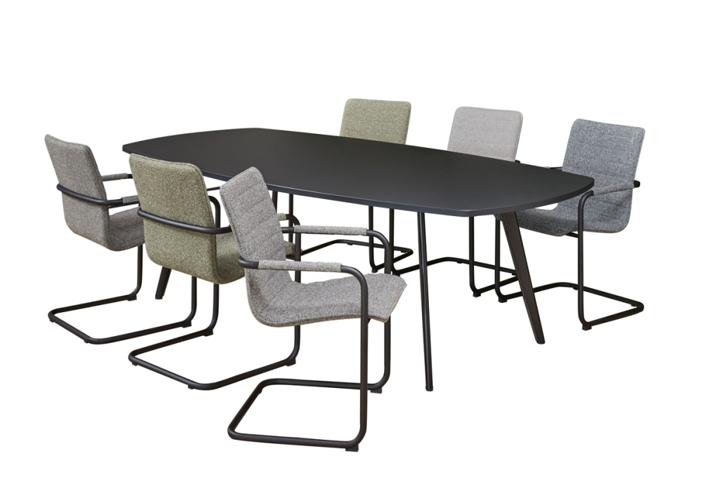 Vergadertafel Real Deens ovaal 240x120cm