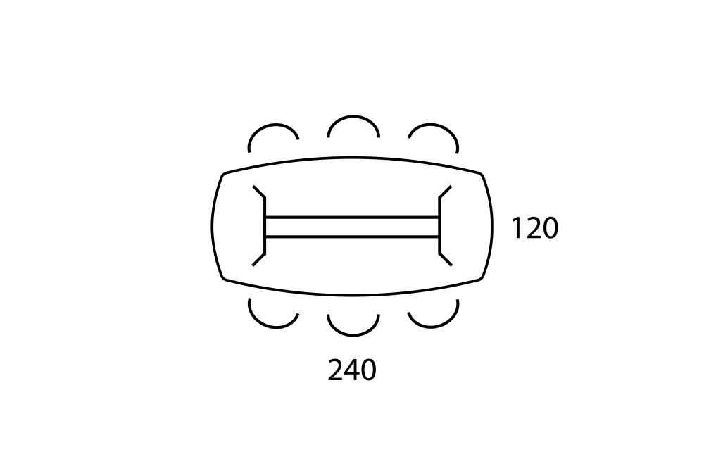 Vergadertafel Real Deens ovaal 240x120cm - Image 5