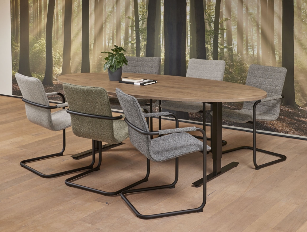 Vergadertafel Teezz 220X110cm Ellips - Image 2