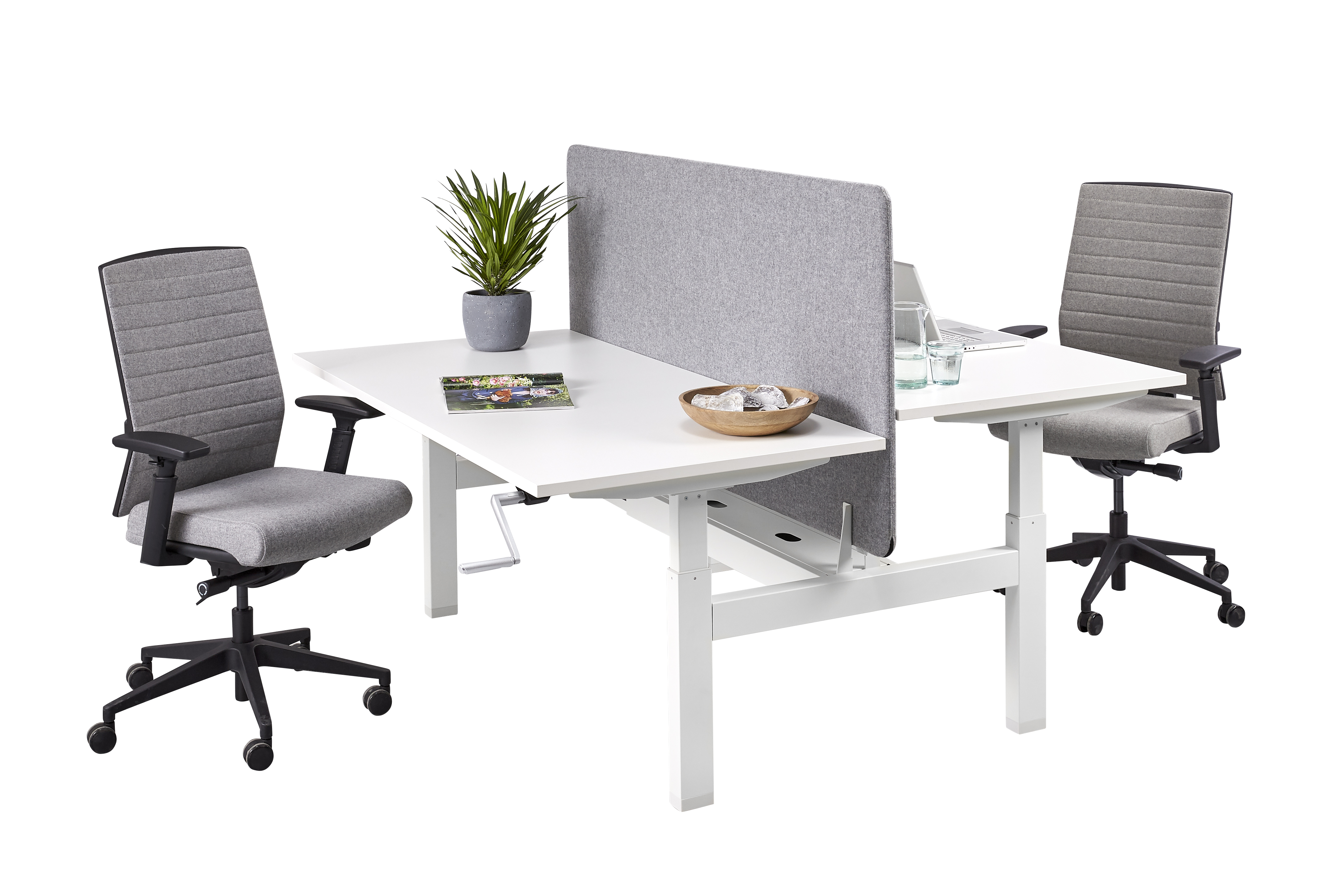 Duo zit/sta bureau slinger | 2x 120x80 cm